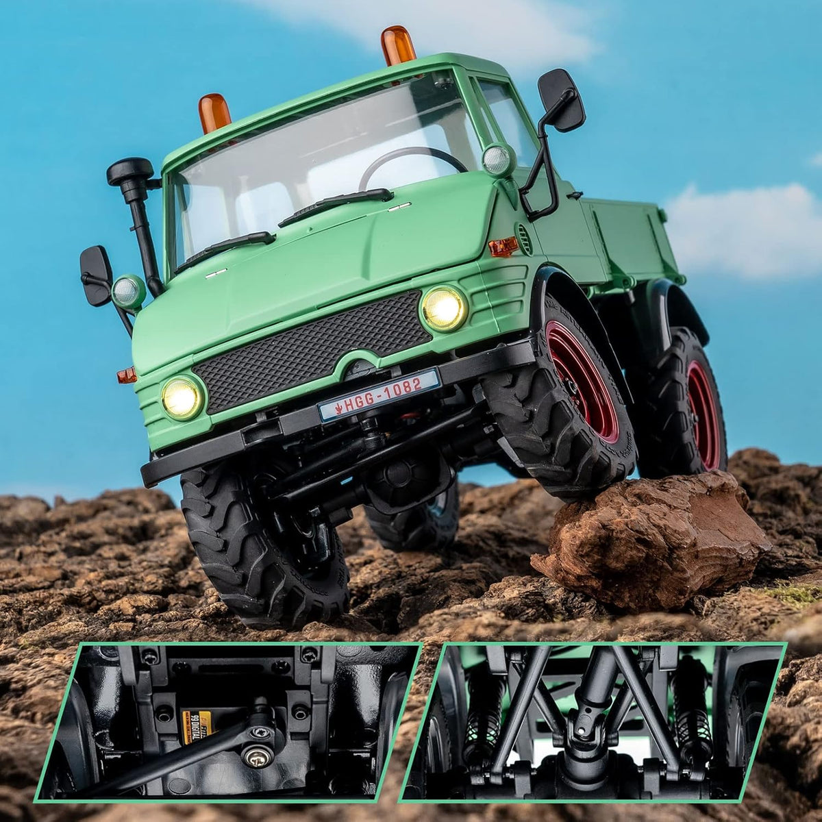1/18 RC Crawler RTR 3-Ch 2.4GHz 4WD RC Car with LED Lights P9340