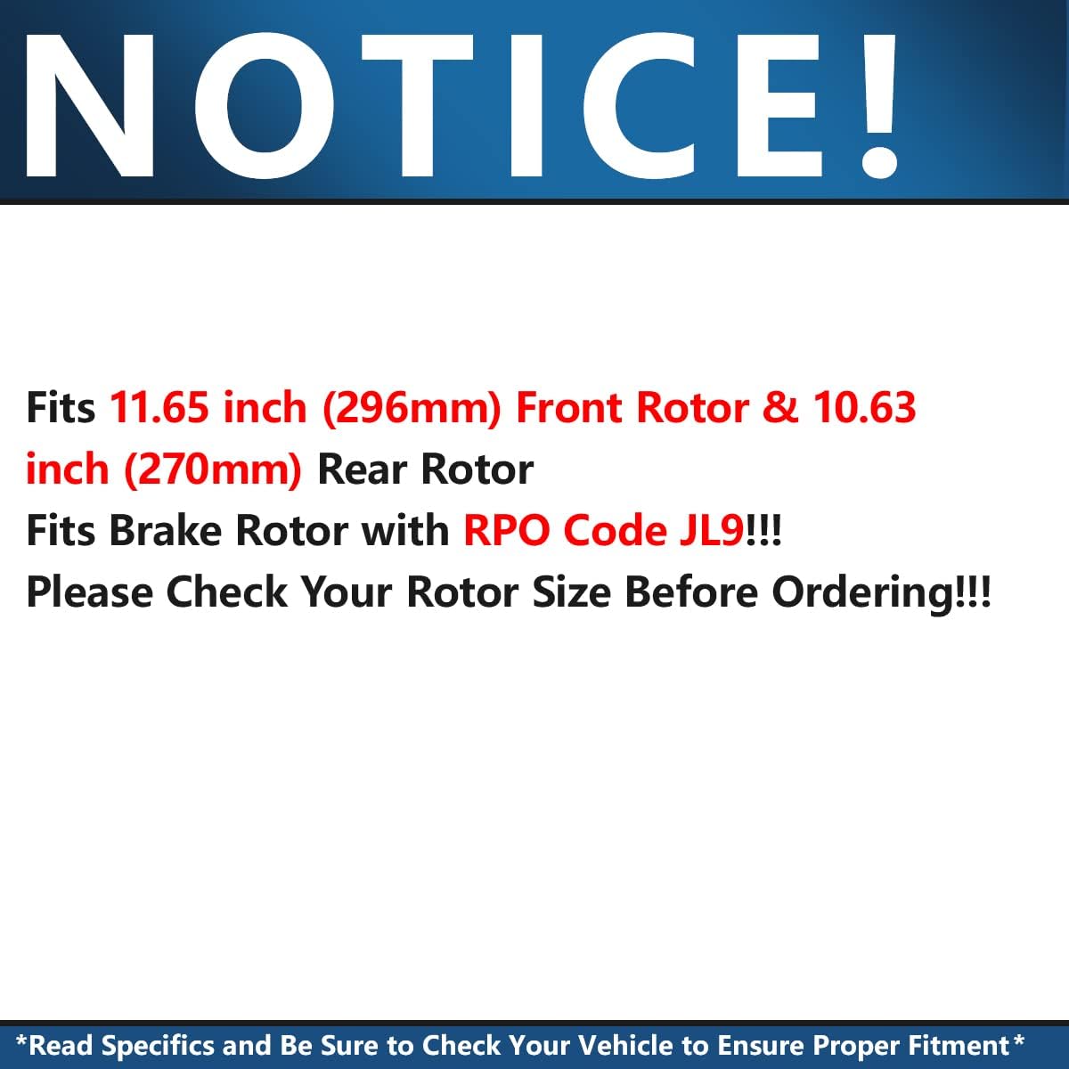 10pc Front and Rear Disc Rotor and Brake Pad Set S2906