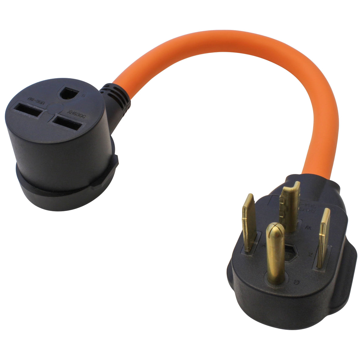 1.5 ft. 14-30P 4-Prong Dryer Plug to 6-30R 3-Prong 30 Amp 250 Volt Adapter O591443