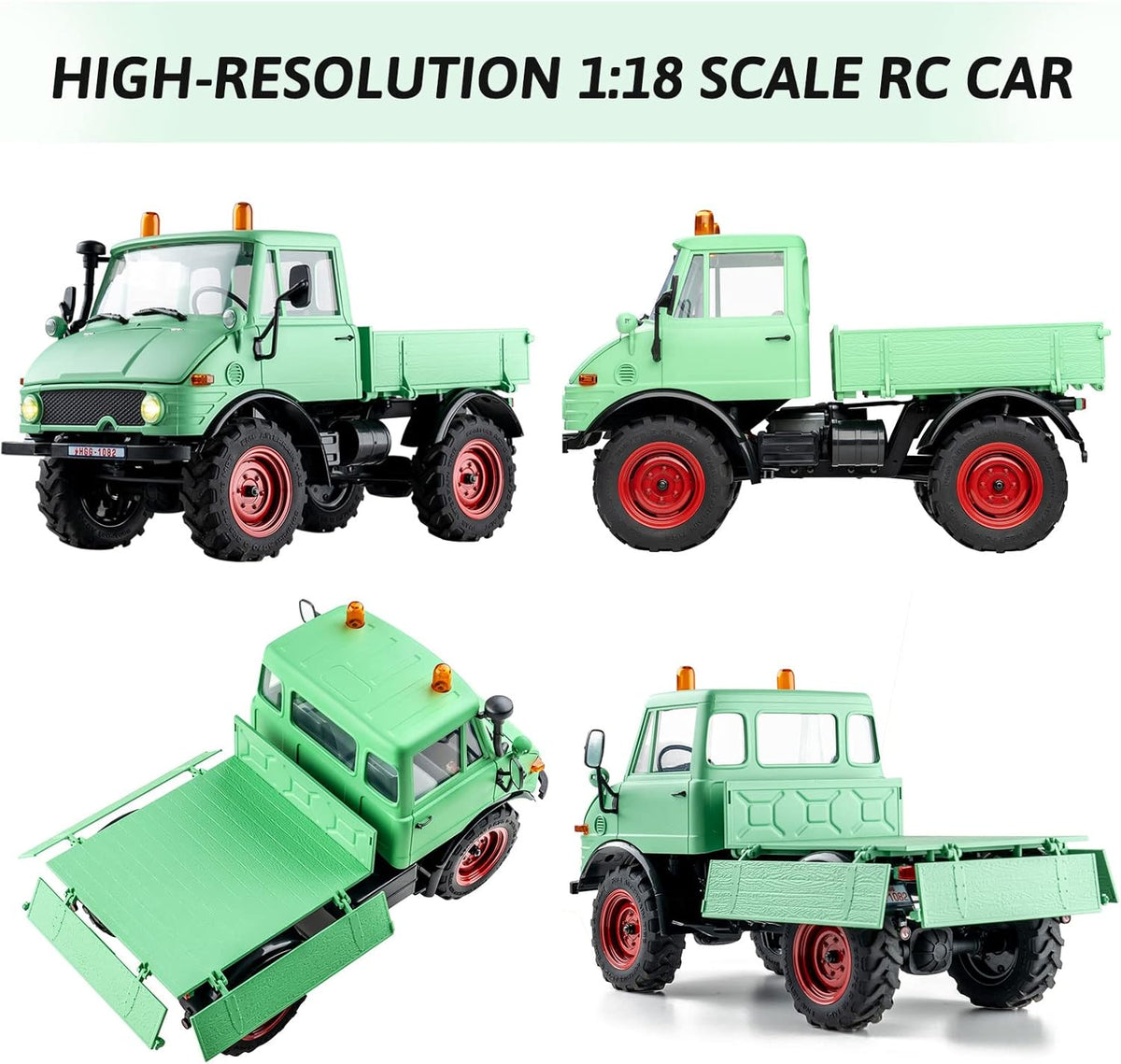 1/18 RC Crawler RTR 3-Ch 2.4GHz 4WD RC Car with LED Lights P9340