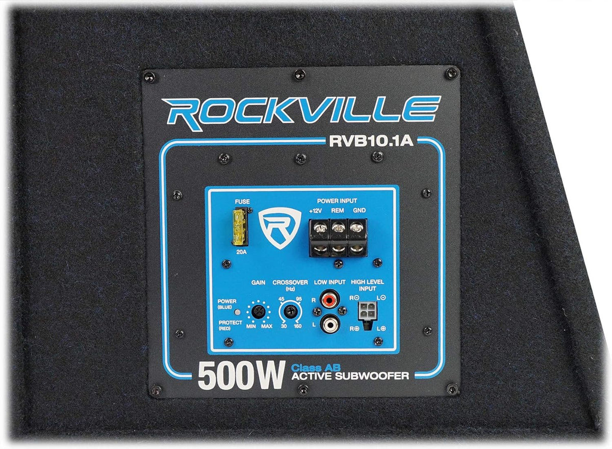 10 Inch 500W Powered Car Subwoofer with Enclosure Box F684585
