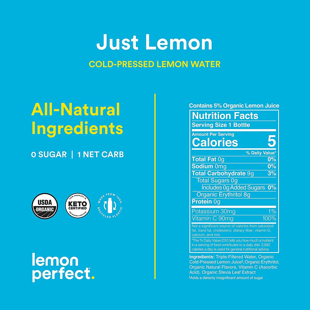 12-Pack 12 fl oz Cold-Pressed Lemon Water F579