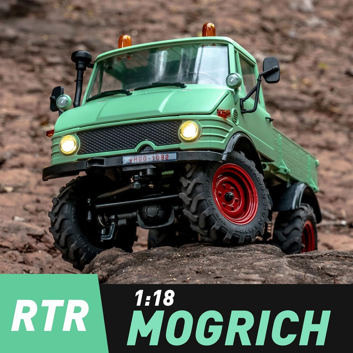 1/18 RC Crawler RTR 3-Ch 2.4GHz 4WD RC Car with LED Lights P9340