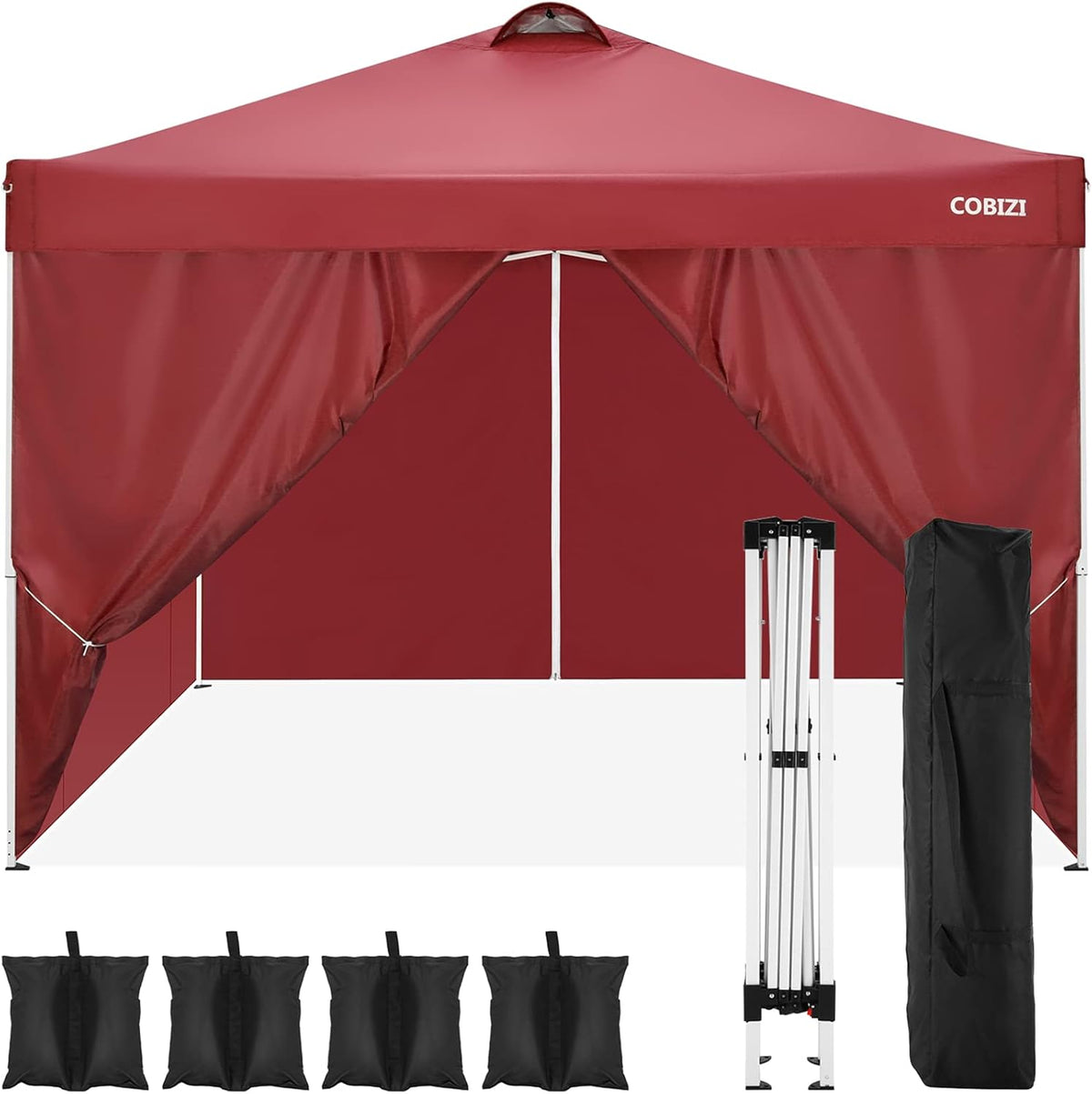 10x10 FT Outdoor Portable Canopy Tent with Sidewalls C338615
