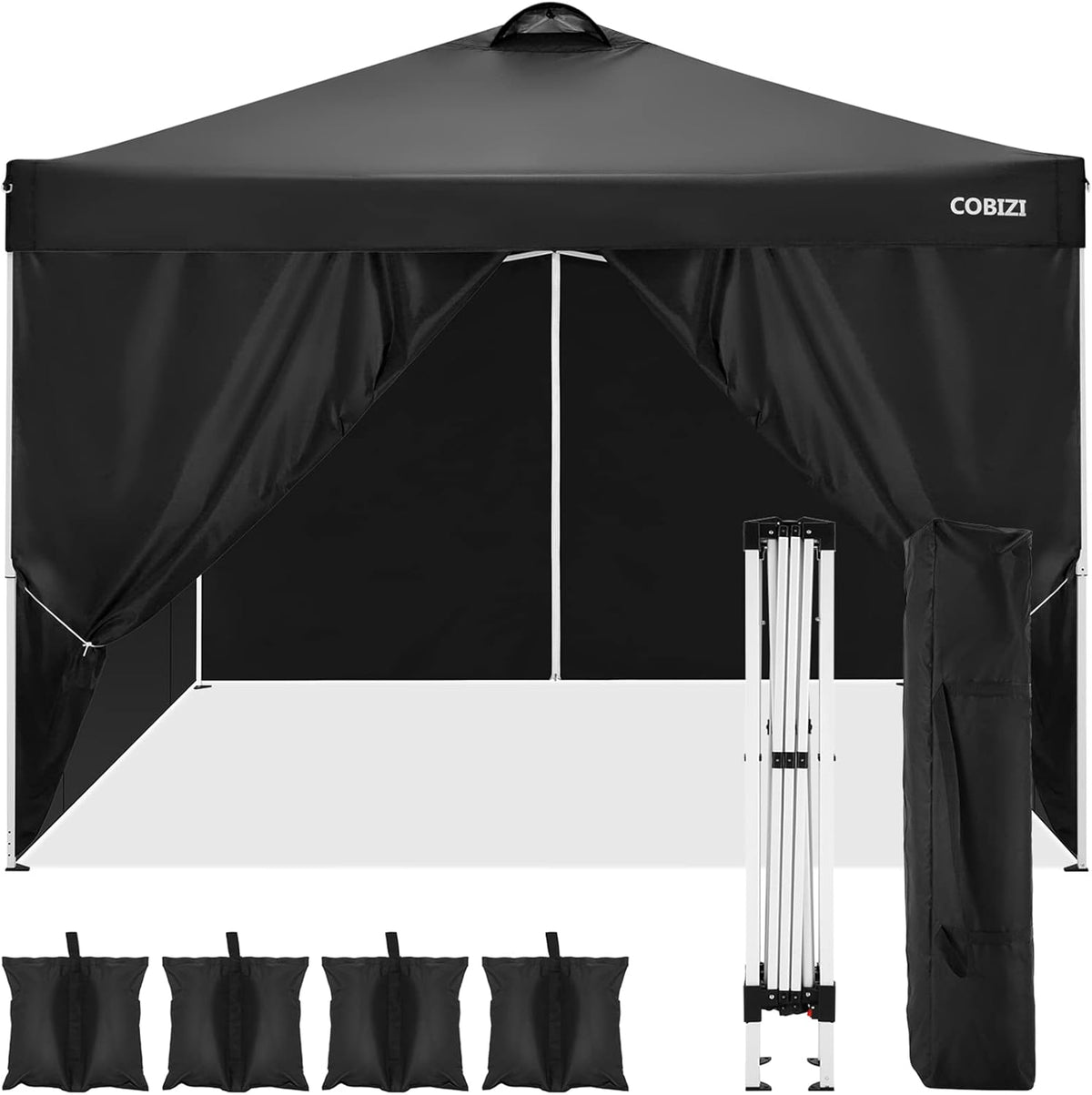 10x10 FT Outdoor Portable Canopy Tent with Sidewalls C338615