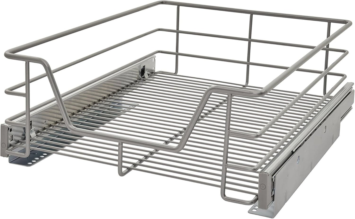 11.5-Inch Wide Kitchen Single Tier Cabinet Pull Out Basket P91887