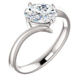 1.25 CT Solitaire Oval Diamond Engagement Ring, 14K White Gold G633