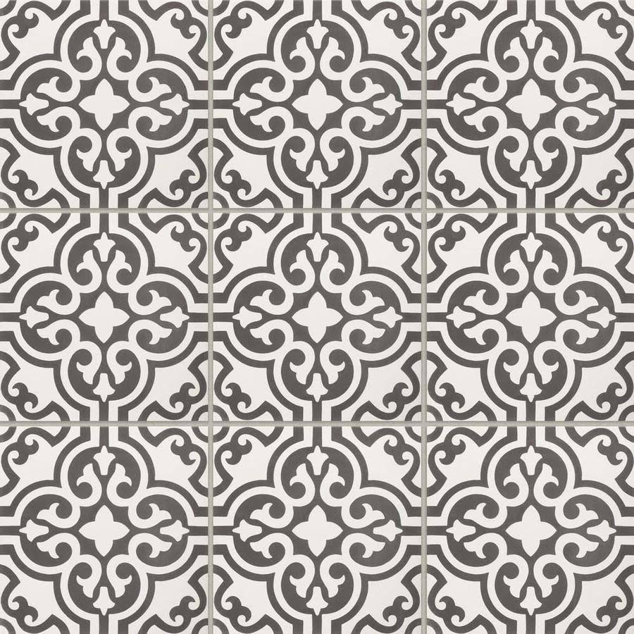 12-Pack 8-in x 8-in Matte Cement Encaustic Tile P971