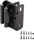 1/2 Overlay Semi Partial Wrap Self Closing Cabinet Hinges, 25 Pair - 50 Pcs, Satin Nickel R4452